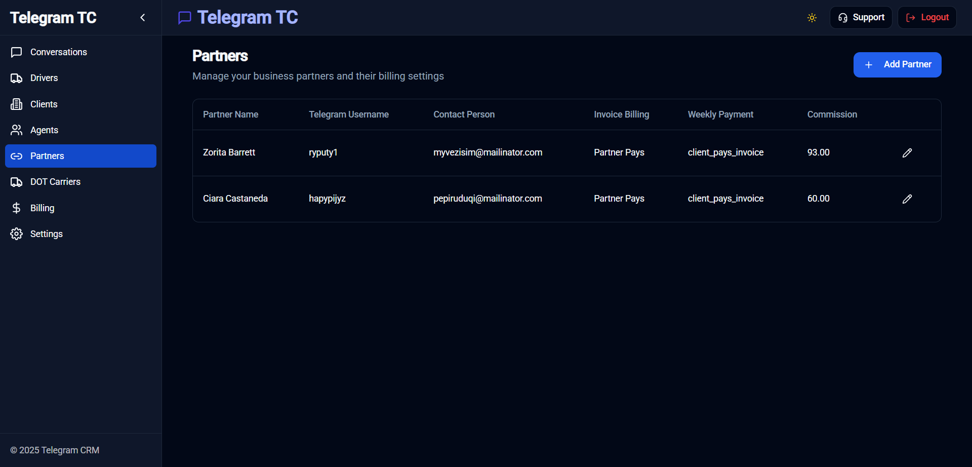 Telegram CRM Partners